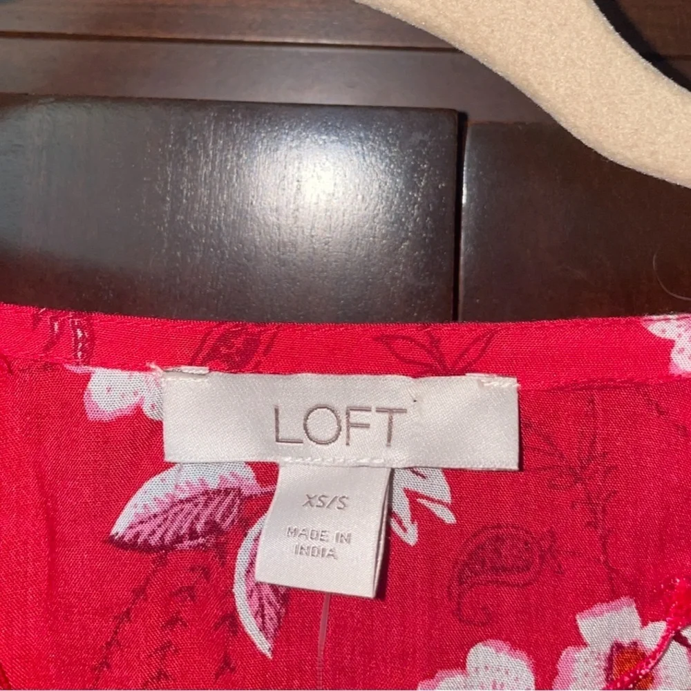 Ann Taylor Loft Floral Kimono Lightweight Blouse - Picture 3 of 5